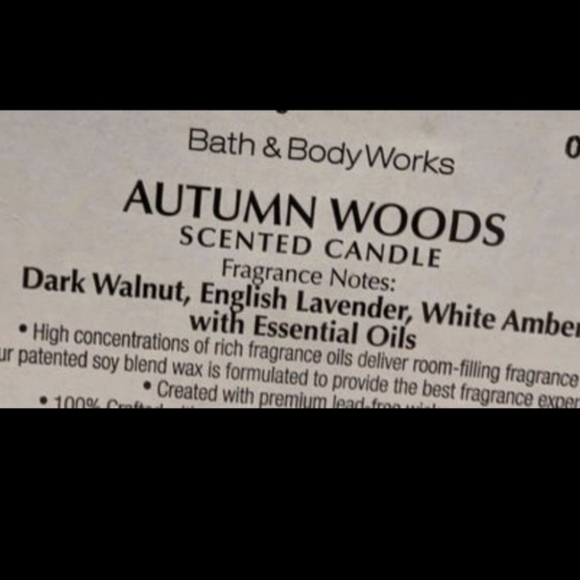 2 for $40 - Brand new Autumn Woods 3 wick candle Bath & Body Works - Picture 2 of 2